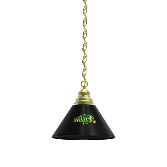 North Dakota State University Pendant Light with Brass Fixture