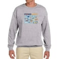 thumbnail image 1 of North Dakota State Tourist Map Sweatshirt Men -Image by Shutterstock, Male XX-Large, 1 of 4