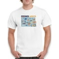 thumbnail image 1 of North Dakota State Tourist Map T-Shirt Men -Image by Shutterstock, Male Medium, 1 of 4