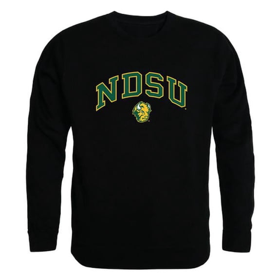 North Dakota State University Men Campus Crewneck Sweatshirt, Black - Medium