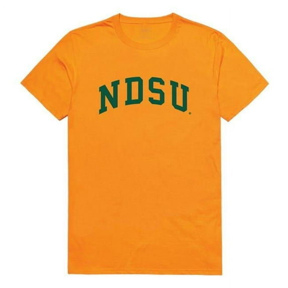 North Dakota State University Men College T-Shirt, Gold - Small