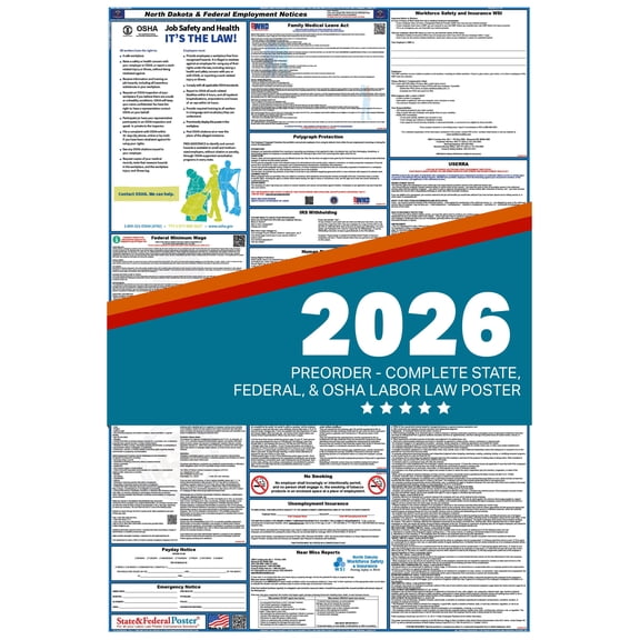 North Dakota State and Federal Labor Law Poster 2026