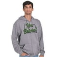thumbnail image 1 of North Dakota You Betcha Midwest Slang Unisex Fleece Graphic Zip Up Hoodie Brisco Brands 2X, 1 of 5