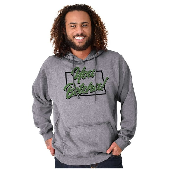 North Dakota You Betcha Midwest Slang Unisex Plus Fleece Graphic Hoodie Brisco Brands 2X