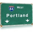 thumbnail image 1 of North Dayton Metal Tin Signs Interstate 75 Direction Signage Airport Highway Street Vintage Iron Poster Plaque Home Living Room Bar Restaurant Wall Decor 24x31.5 Inches, 1 of 5