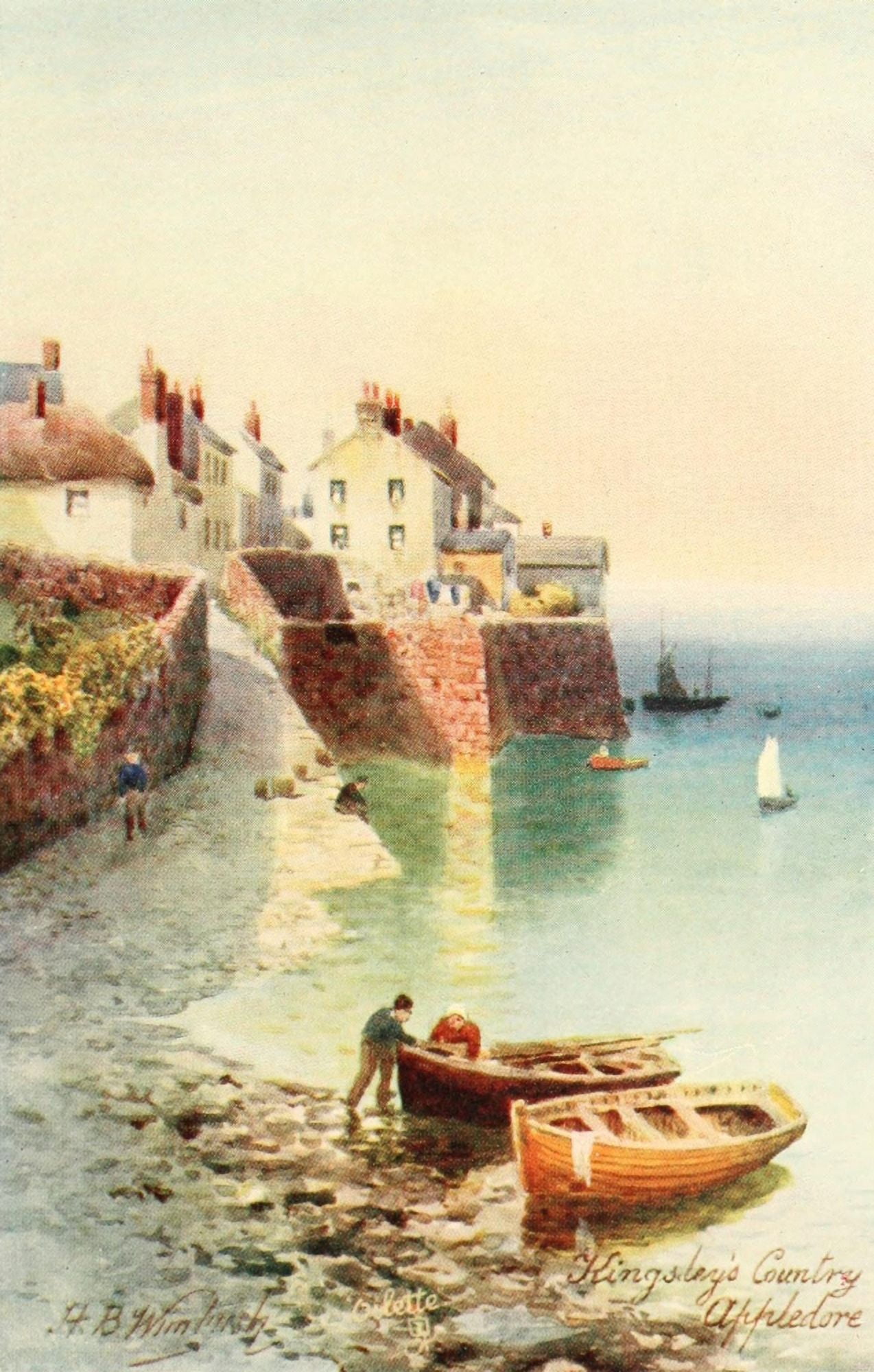 North Devon 1906 Appledore Canvas Art - Henry Bowser Wimbush (18 x 24)