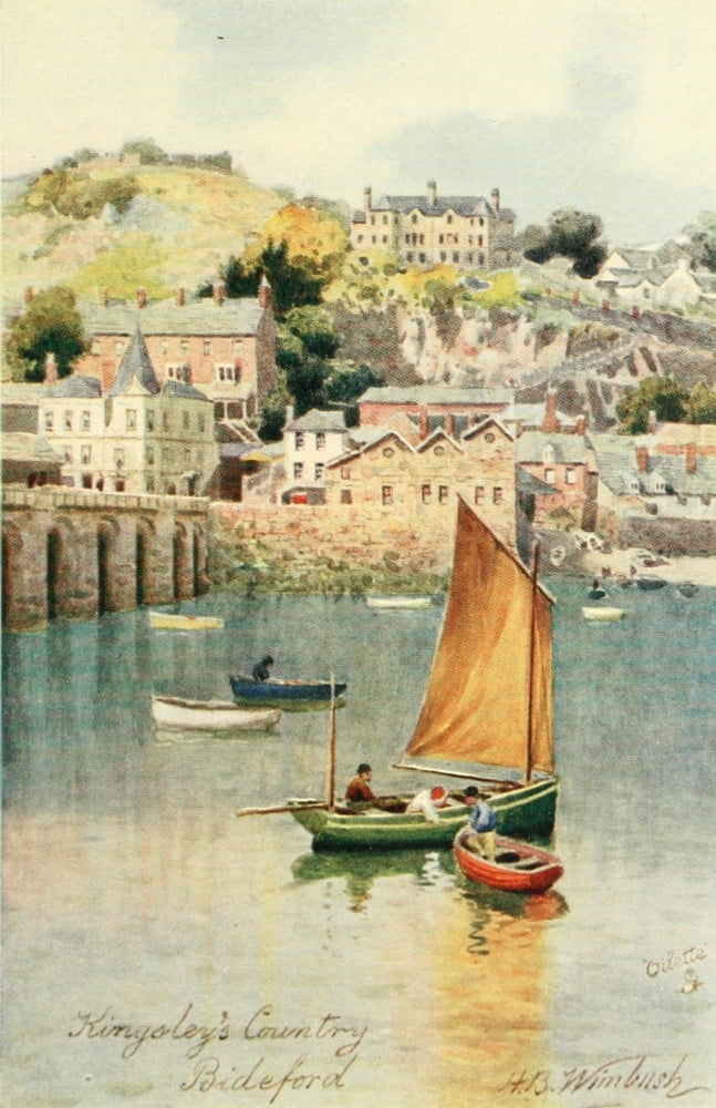 North Devon 1906 Bideford Canvas Art - Henry Bowser Wimbush (24 x 36)