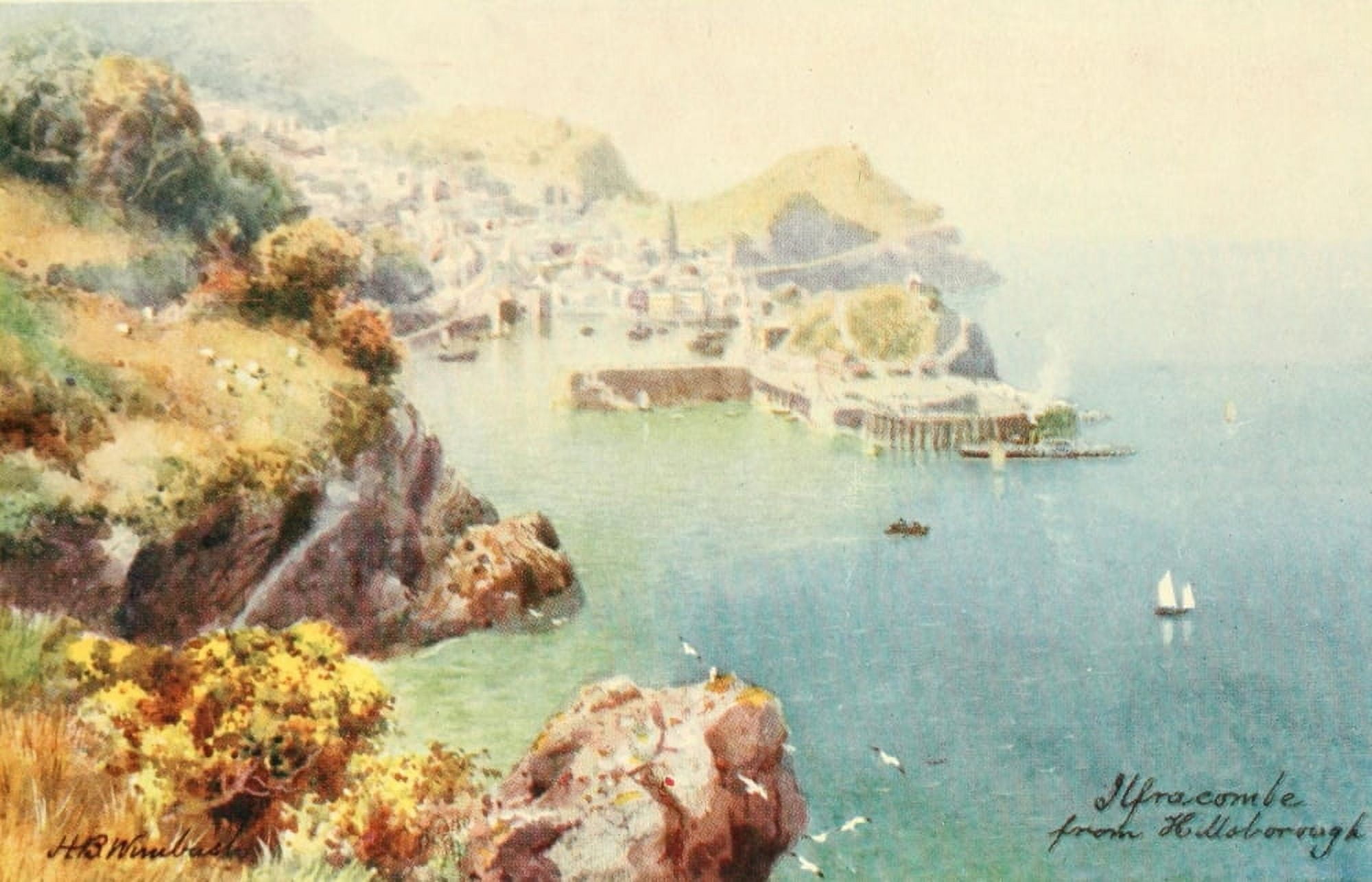 North Devon 1906 Ilfracombe from Hillsborough Canvas Art - Henry Bowser Wimbush (24 x 36)