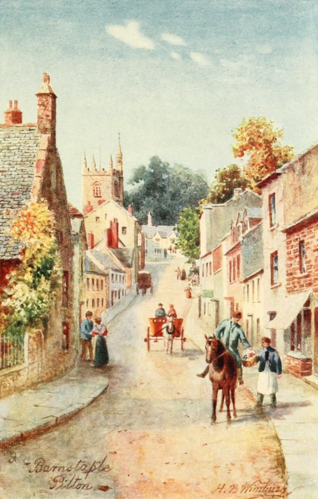 North Devon 1906 Pilton Canvas Art - Henry Bowser Wimbush (24 x 36)
