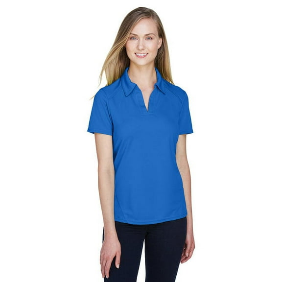 North End 78632 Women's Recycled Polyester Performance Pique Polo-Light Nautical Blue-XS