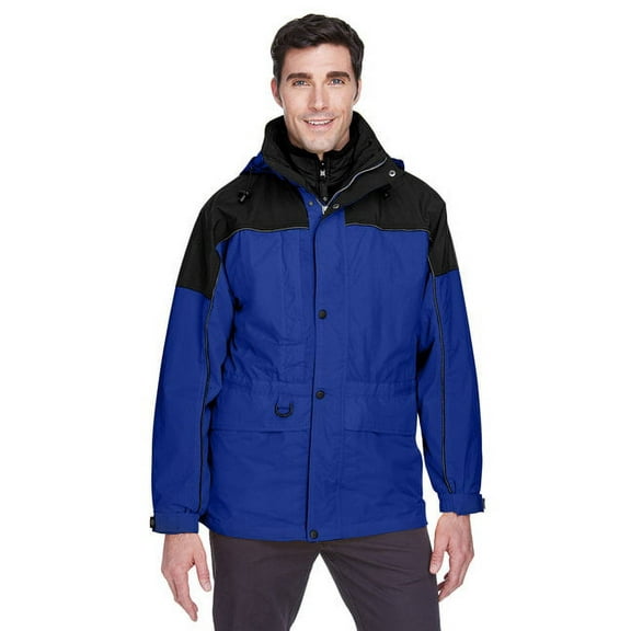 North End 88006 Men's 3-in-1 Two-Tone Parka-ROYAL COBALT-S
