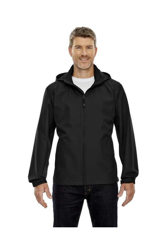 North End 88083 Men's Techno Lite Jacket-Black-L