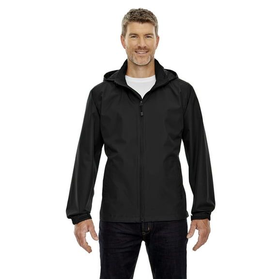 North End 88083 Men's Techno Lite Jacket-Black-L