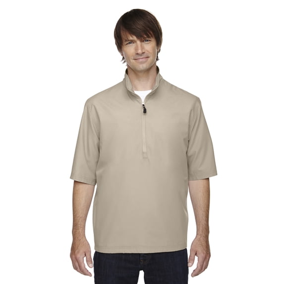 North End 88084 Men's MICRO Plus Short Sleeve Windshirt With Teflon