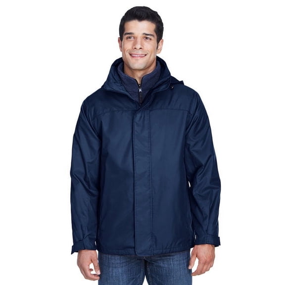 North End 88130 Men's 3-in-1 Insulated Jacket-Midnight Navy-5XL