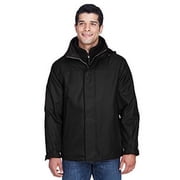North End 88130 Mens 3-in-1 Insulated Jacket-Black-3XL