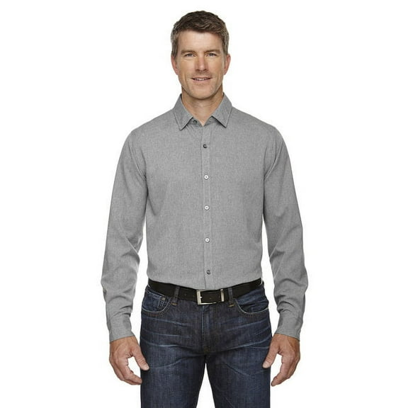North End Central Ave Men's Melange Performance Shirt, LT HEATHER 832, Medium