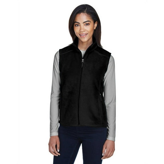 CORE365 78191 Women's Journey Fleece Vest-Black-XL