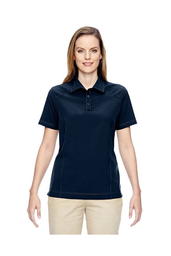 Ladies' Excursion Crosscheck Woven Polo NAVY M
