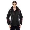 thumbnail image 1 of North End Ladies' Height 3-in-1 Jacket with Insulated Liner - BLK/ CL RED - M, 1 of 3