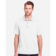 North End NE100 Mens JAQ Snap-Up Stretch Performance Polo-White-2XL