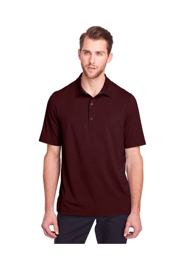 NE100 Men's JAQ Snap-Up Stretch Performance Polo-Burgundy-2XL