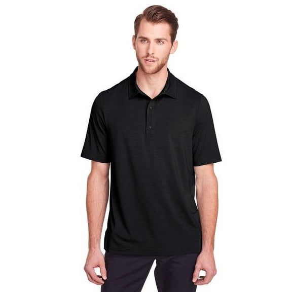 North End NE100 Men's JAQ Snap-Up Stretch Performance Polo-Black-2XL