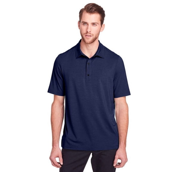 North End NE100 Men's JAQ Snap-Up Stretch Performance Polo-Classic Navy-M