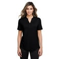 thumbnail image 1 of North End NE100W Women's JAQ Snap-Up Stretch Performance Polo-Black-2XL, 1 of 3