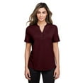 thumbnail image 1 of North End NE100W Women's JAQ Snap-Up Stretch Performance Polo-Burgundy-2XL, 1 of 3