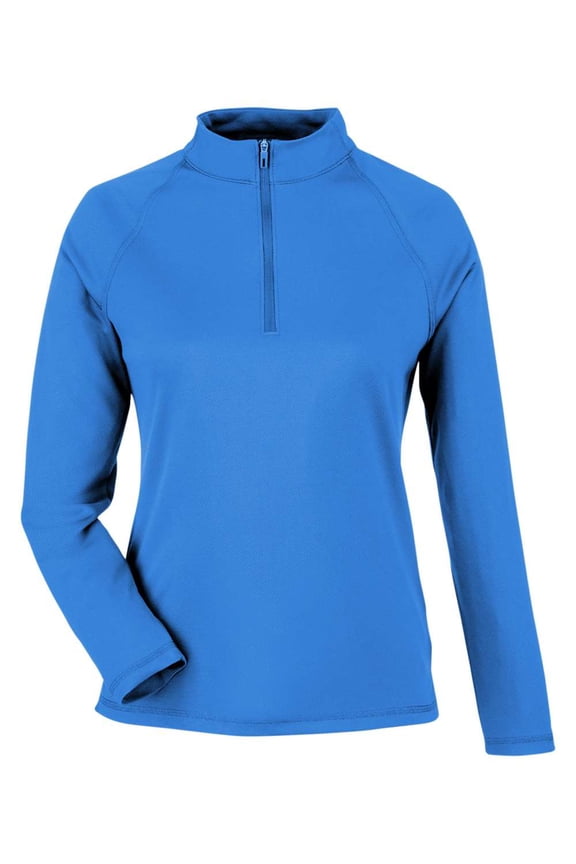 NE412W Women's Express Tech Performance Pique Quarter-Zip Pullover-Light Nautical Blue-2XL