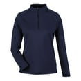 thumbnail image 1 of North End NE412W Women's Express Tech Performance Pique Quarter-Zip Pullover-Classic Navy-S, 1 of 6