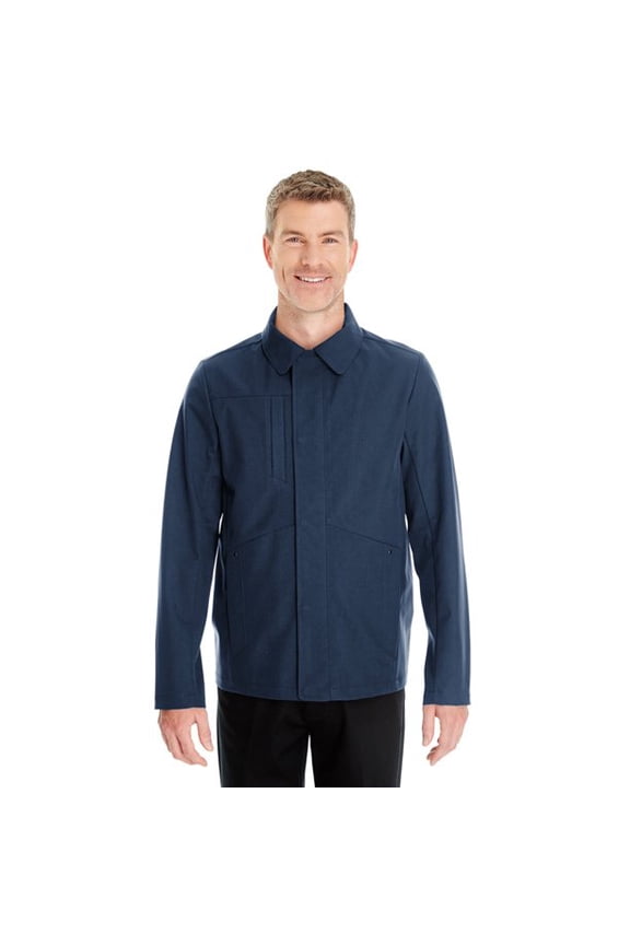 NE705 North End Men's Edge Soft Shell Jacket Fold-Down Collar Navy L