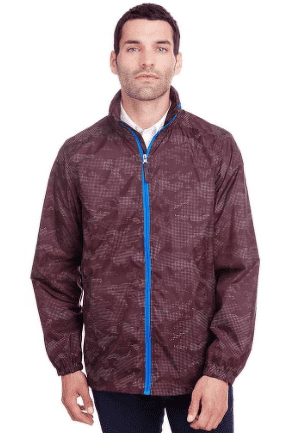NE711 North End Men's Rotate Reflective Jacket Burgundy/Olympic Blue 4XL