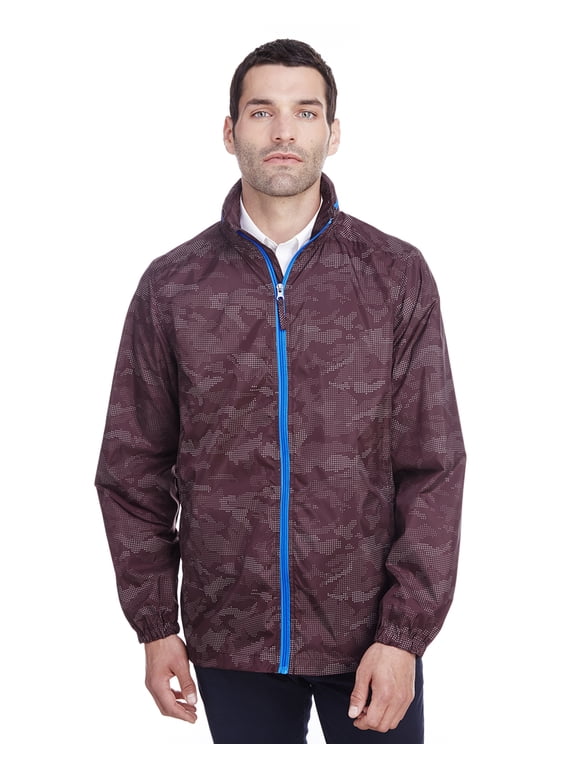 NE711 North End Men's Rotate Reflective Jacket Burgundy/Olympic Blue 2XL
