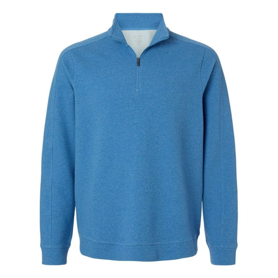North End NE725 Men's Spirit Textured Quarter-Zip Pullover-Light Nautical Blue Heather-4XL