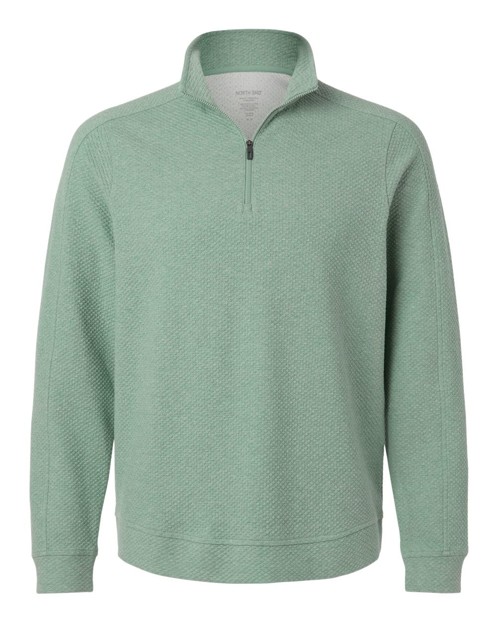 North End NE725 Men's Spirit Textured Quarter-Zip Pullover-SAGE