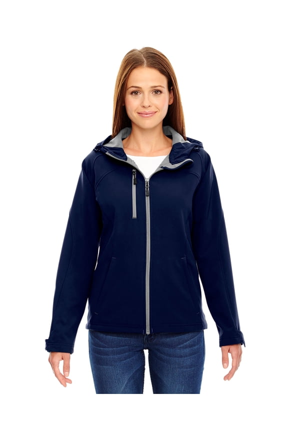 North End Prospect Ladies Soft Shell Jacket With Hood, Style 78166