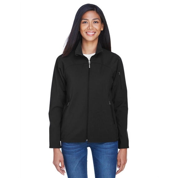 North End Women's Performance Tricot Soft Shell Jacket, Black 703, X-Large