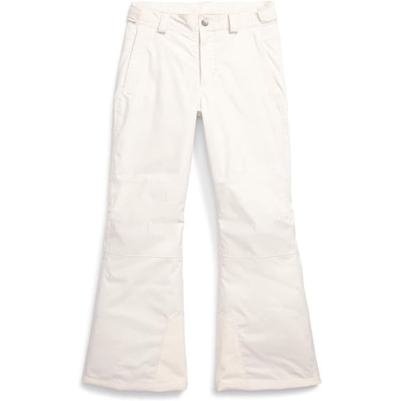 The North Face Girls' Freedom Insulated Pant | Waterproof Snow Pants for Ski & Snowboard, Ankle Gaiters, Adjustable Waist, Secure Zip Pockets, White Dune, Small
