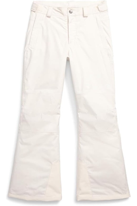 Girls' Freedom Insulated Pant | Waterproof Snow Pants for Ski & Snowboard, Ankle Gaiters, Adjustable Waist, Secure Zip Pockets, White Dune, Small