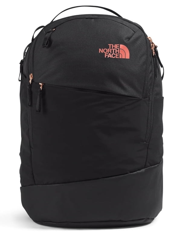Women's Isabella Transit Backpack, 16" Laptop Sleeve, Water-Repellent, Women-Specific Fit, TNF Black Light Heather/Burnt Coral Metallic, One Size