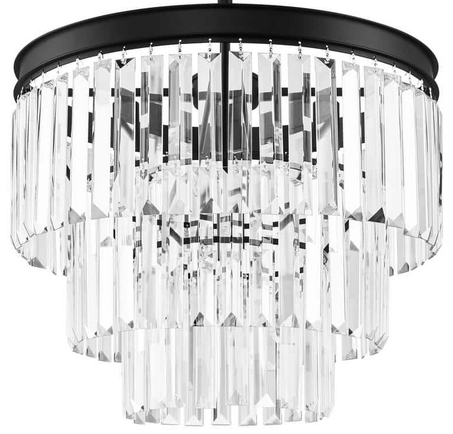 North Falls 5-Light Black Crystals Pendant