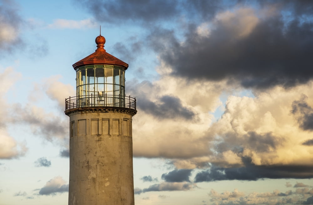 North Head Lighthouse Cape Disappointment State Park Ilwaco Washington United States of America Canvas Art - Robert L Potts Design Pics (38 x 24)