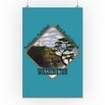 thumbnail image 1 of North Head Lighthouse, Washington - The Columbia - Pacific Coast - Contour - Lantern Press Artwork (16x24 Giclee Gallery Print, Wall Decor Travel Poster), 1 of 1