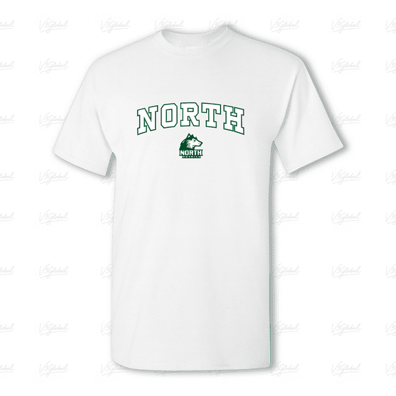 North High School Huskies, School Spirit Pride Casual Team Style Unisex Tee V80311, for men & women, up to size 5XL
