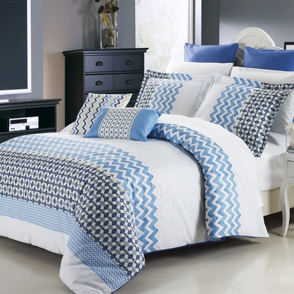 North Home Bedding MYKONOS0DC Mykonos 250-Thread Count Duvet Cover Set