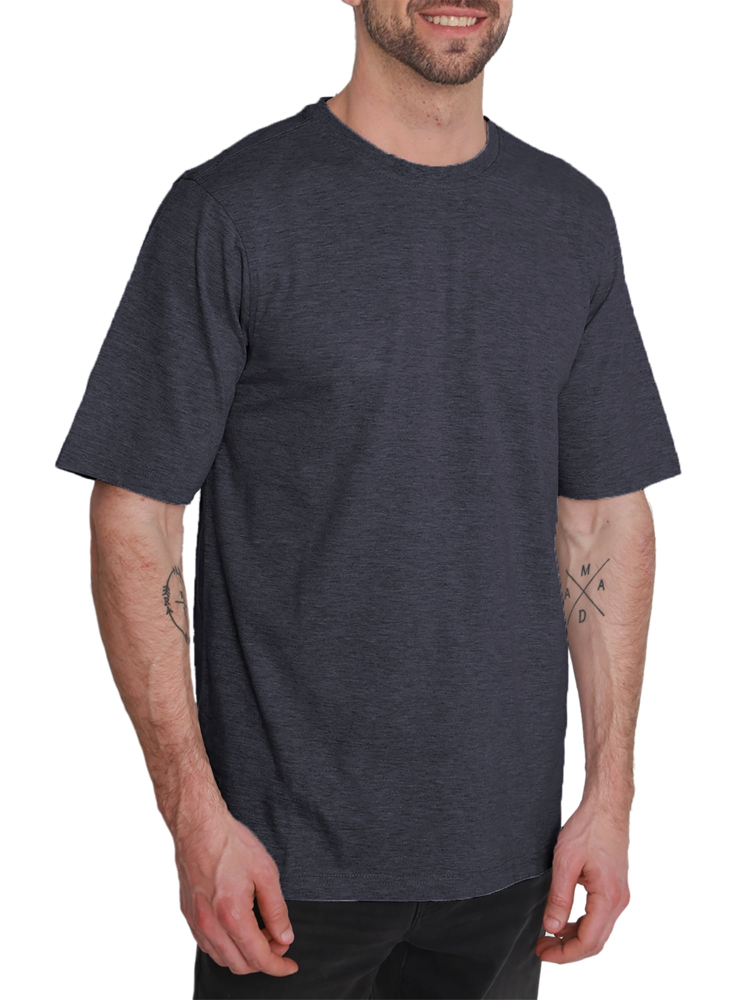 North Hudson Men's Classic Fit Crew Neck Jersey T-Shirt