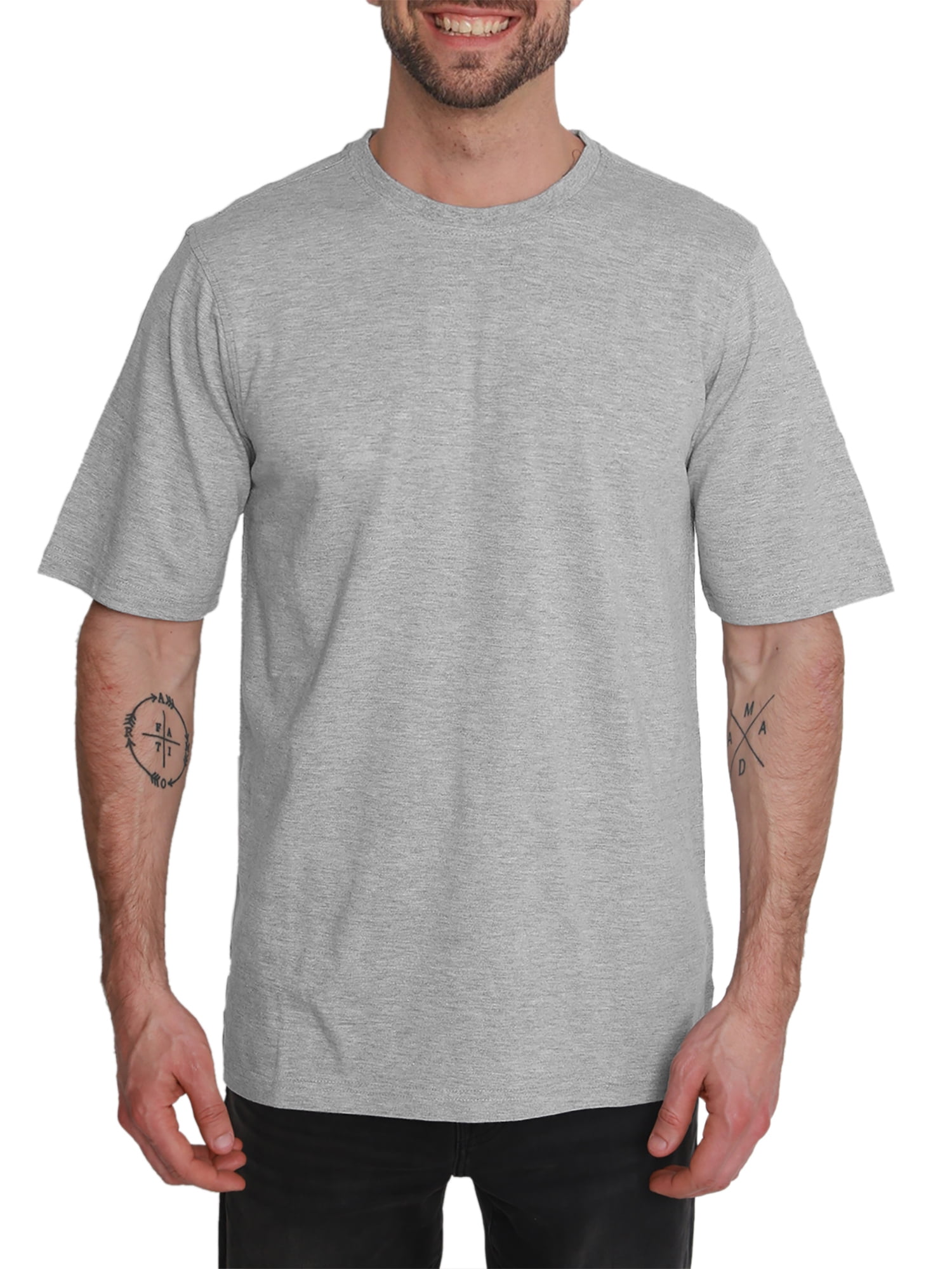 North Hudson Men's Classic Fit Crew Neck Jersey T-Shirt