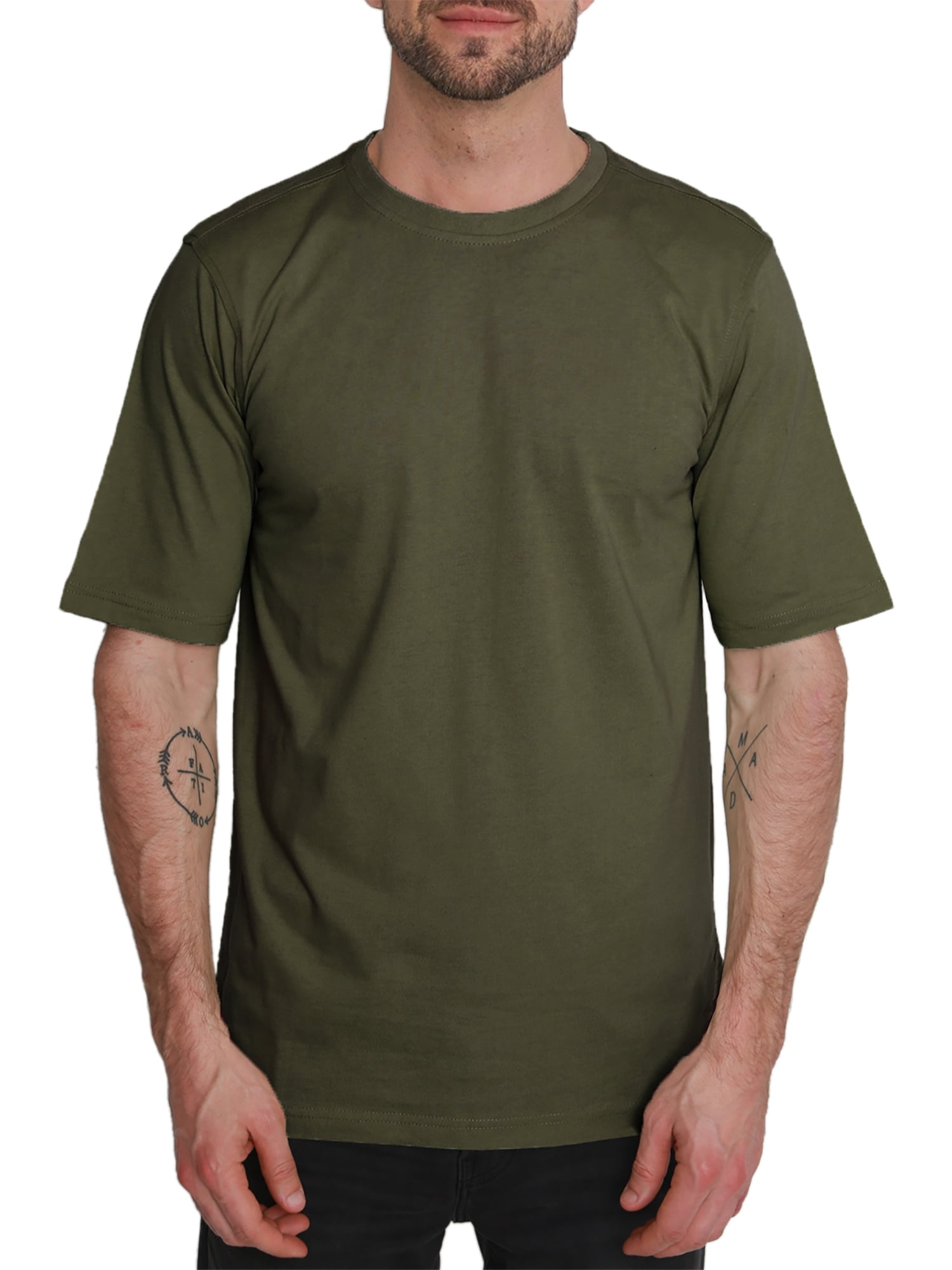 North Hudson Men's Classic Fit Crew Neck Jersey T-Shirt
